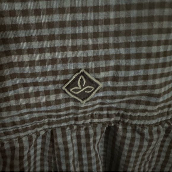 Prana Brown and White Casual Button Down Shirt - Picture 3 of 5